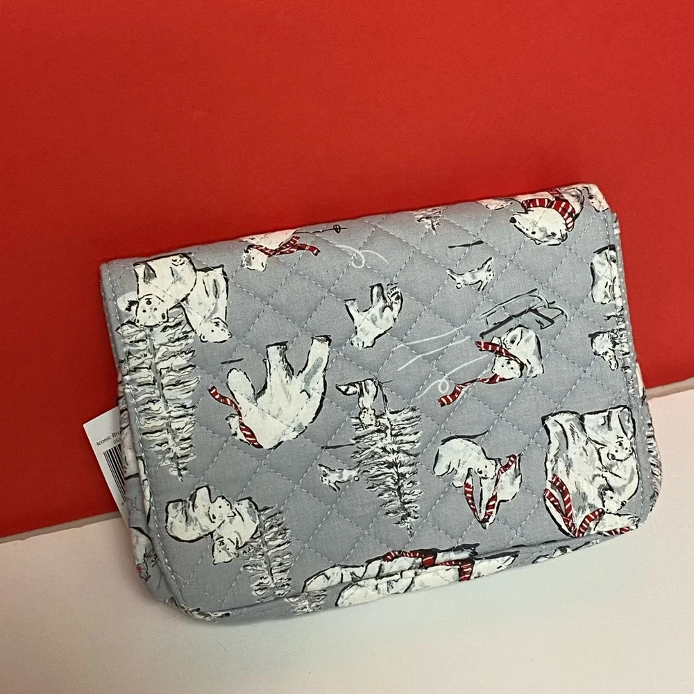 Vera Bradley Bears print cosmetic-brushes bag - Picture 2 of 10